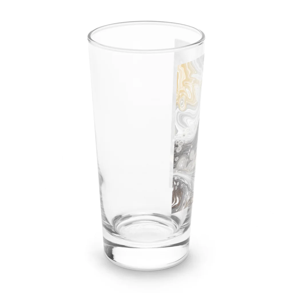 あくびの世界のライトなブラック系フルイドアート Long Sized Water Glass :left