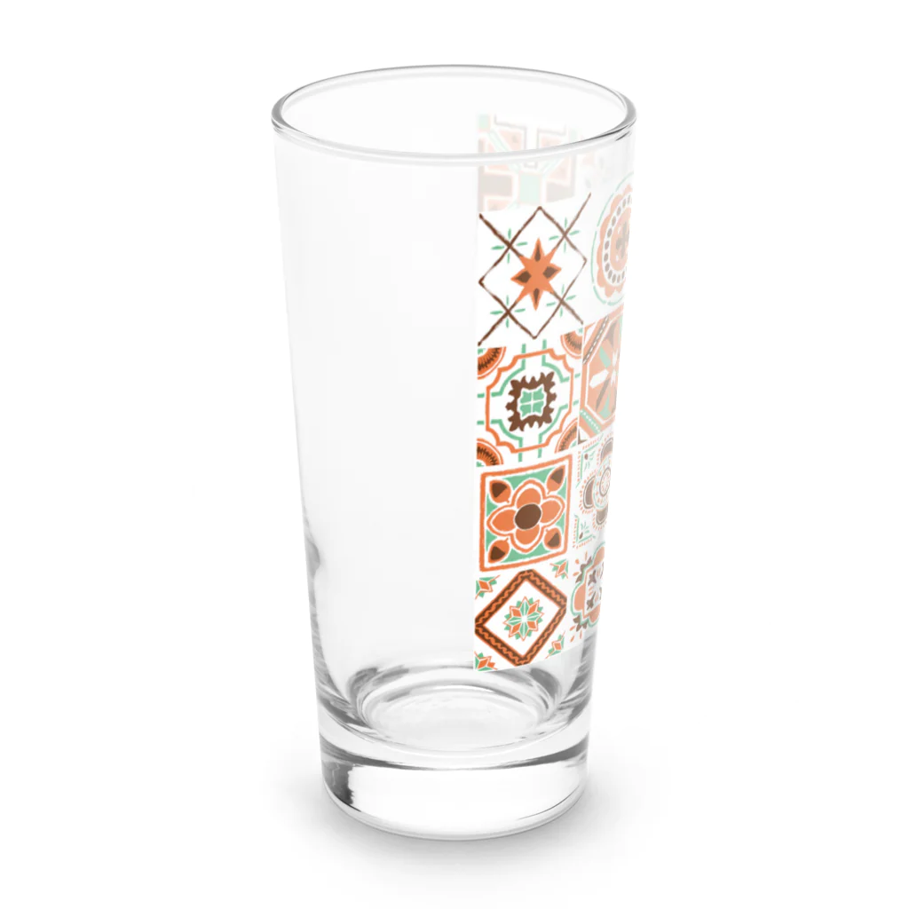 IZANAMI by Akane Yabushitaの🇵🇹リスボンのアズレージョ（オレンジ Mix） Long Sized Water Glass :left