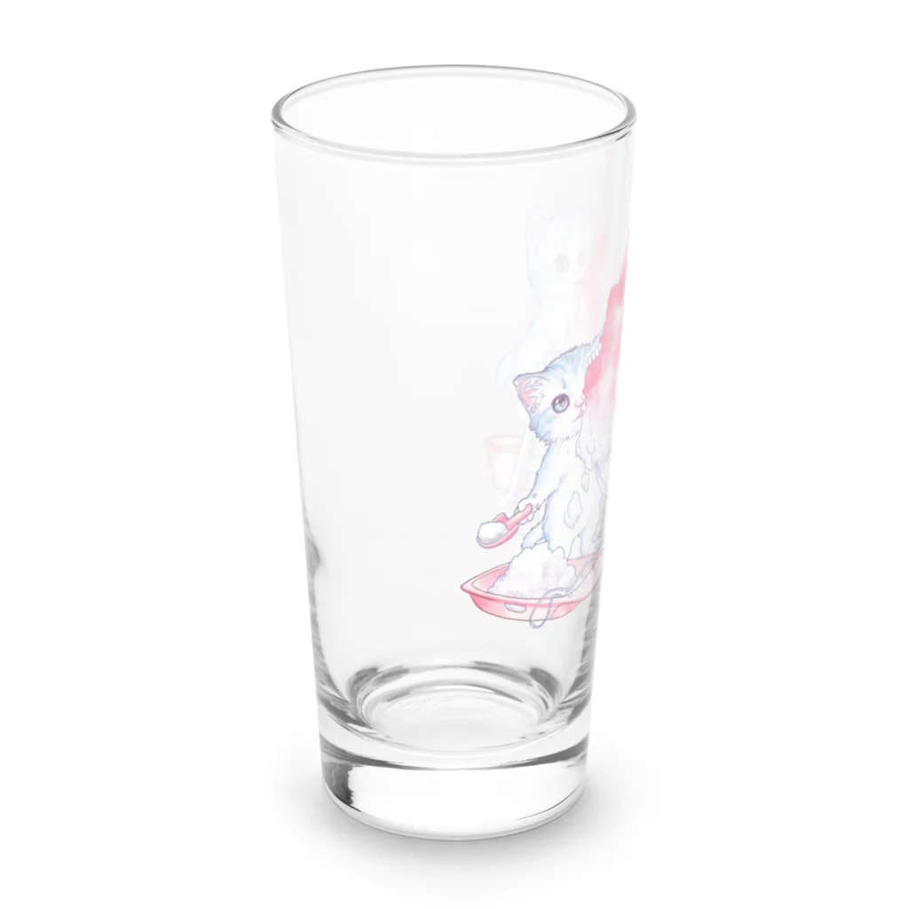 nya-mew（ニャーミュー）のかき氷大好き Long Sized Water Glass :left