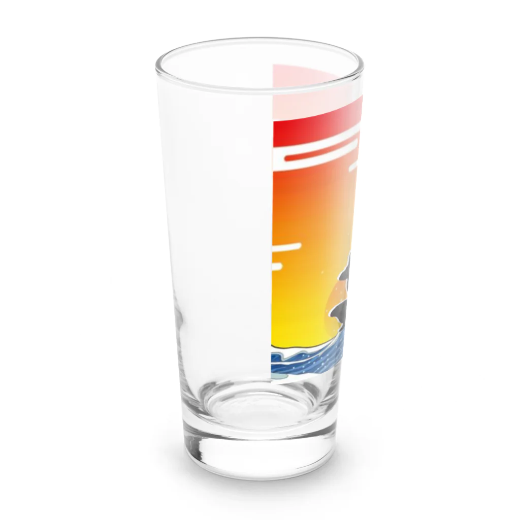 タムキャスのソーラン浜辺 Long Sized Water Glass :left