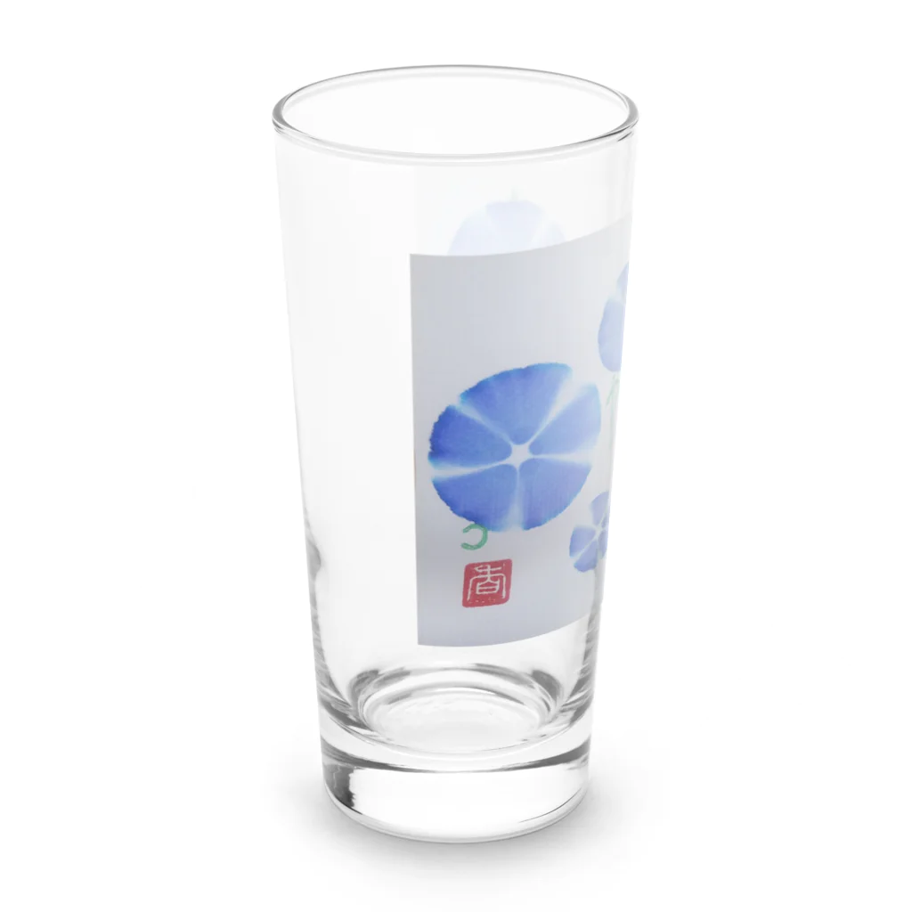 開運ことはのありがとうの朝顔 Long Sized Water Glass :left