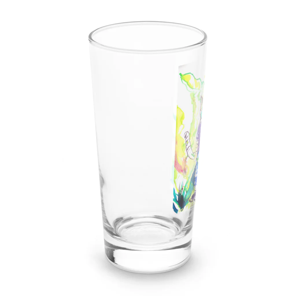 あおニャーマンの猫の少年 Long Sized Water Glass :left