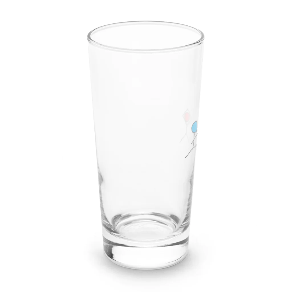 絵の具入れの信号機ヨガぼうにんげんくん Long Sized Water Glass :left