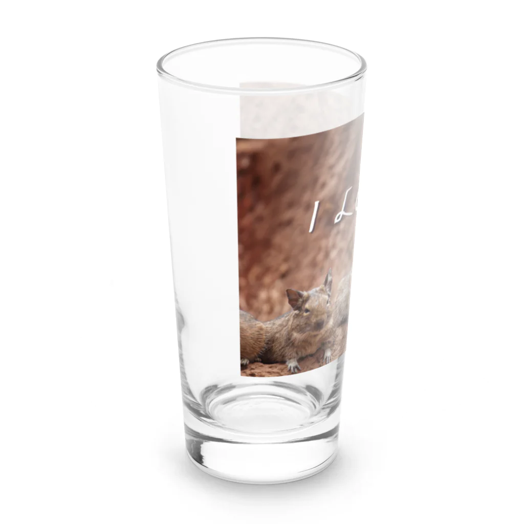 ミラくまのI LOVE Tribe Long Sized Water Glass :left