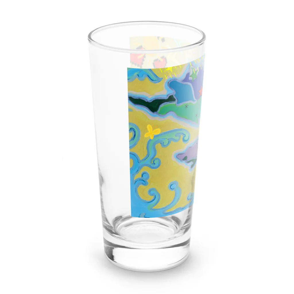 アート工房　甘月蝕(kanngesshoku)『TAaKA』のストアのMary's  tweets『ワーイ、海水浴って最高!!』 Long Sized Water Glass :left