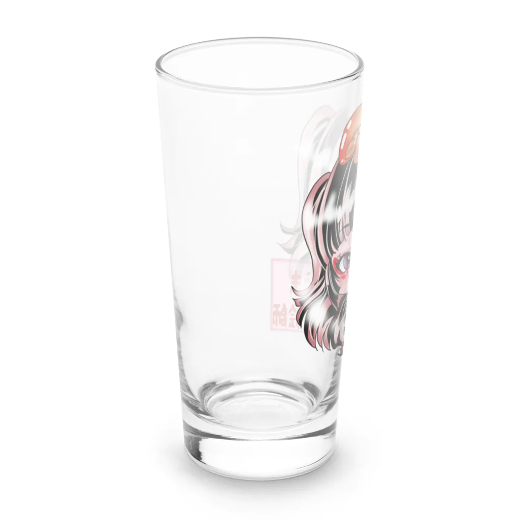 えまえま🍥仮想的絵師の閻魔閻魔ちゃん名前入り🍥 Long Sized Water Glass :left