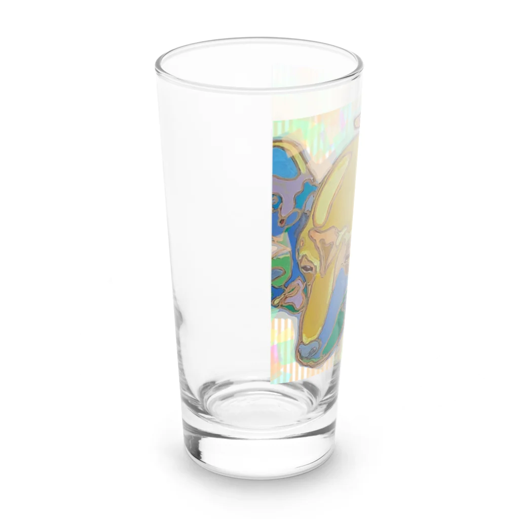 アート工房　甘月蝕(kanngesshoku)『TAaKA』のストアのMary's  tweets 『ママ、早く帰って来ないかな❗』 Long Sized Water Glass :left