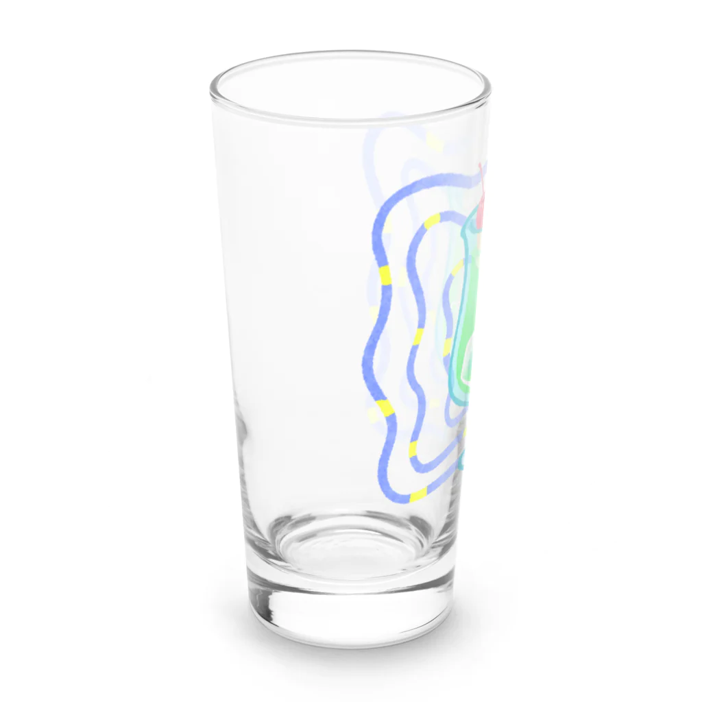 オカユの涼しげクリームソーダ Long Sized Water Glass :left