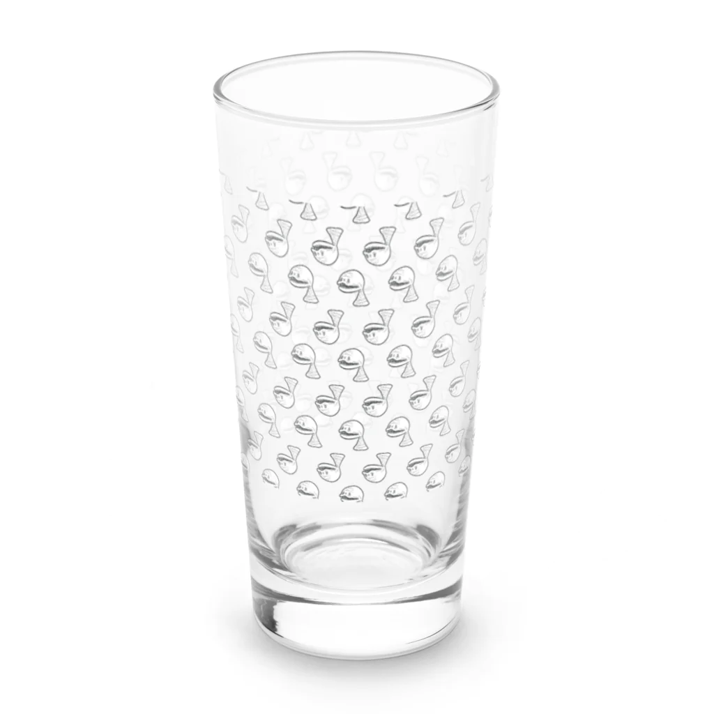 あるあるチューブのリバイバルくん 総柄 Long Sized Water Glass :left