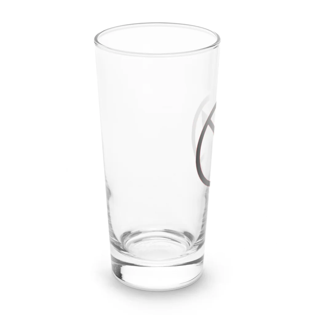 0.00%VEGAN SHOPのNO VEGAN （黒ロゴ） Long Sized Water Glass :left