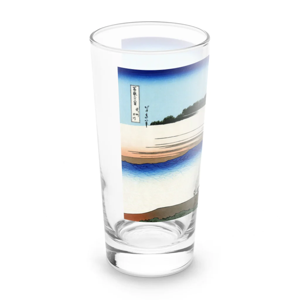 寿めでたや(ukiyoe)のFujiyama ukiyoe 葛飾北斎_冨嶽　武州玉川 Long Sized Water Glass :left