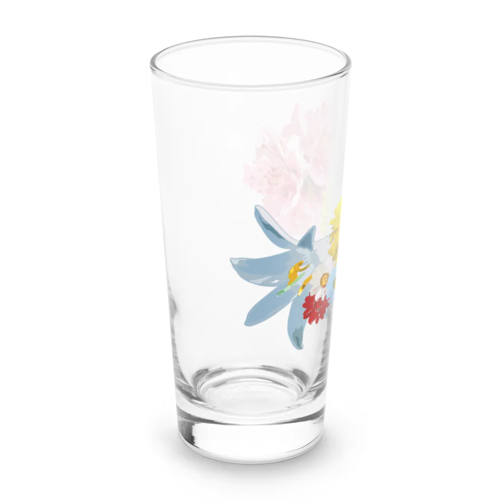 shi-chi Labo graph(詩一）の逆シンニョウの花々 Long Sized Water Glass :left