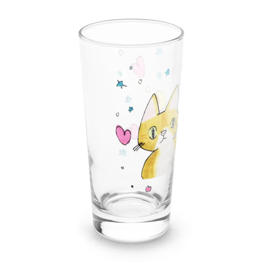 Japanese Catsの#06 Lovely Cats Long Sized Water Glass :left