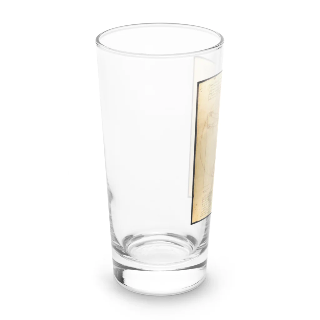 えとーの趣味商品店のレオナルド・ダ・ヴィンチの『ウィトルウィウス的人体図』 Long Sized Water Glass :left