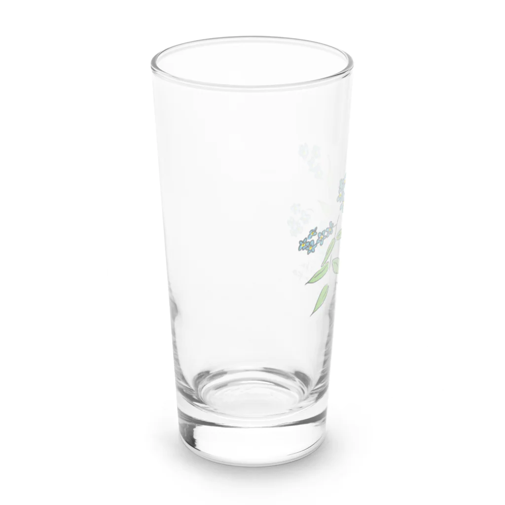 すいかねこの花ねこブルー Long Sized Water Glass :left