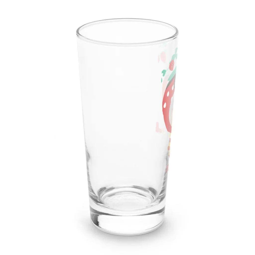 ほっかむりレンジャーのいちごのビジョンフリーゼ Long Sized Water Glass :left