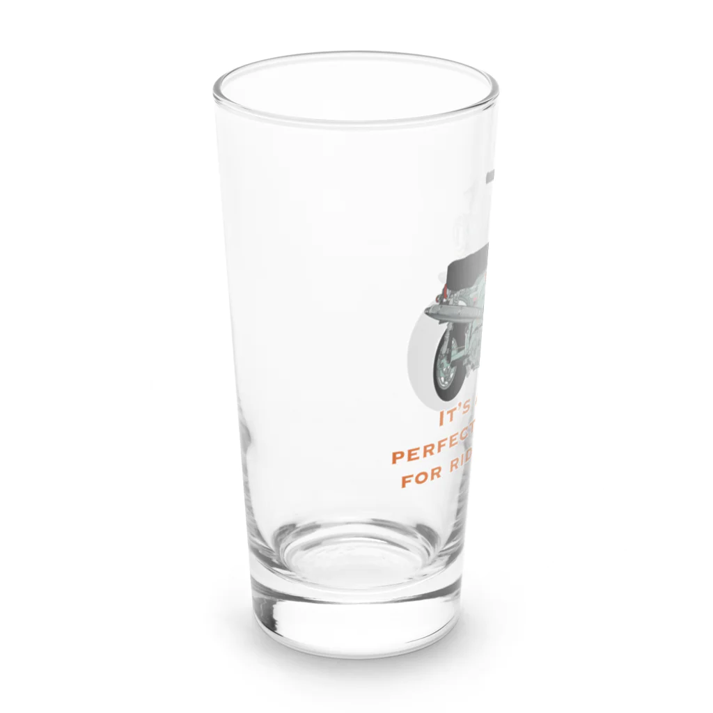 mayon's animal shopのバイクTシャツ　レトロなダックス Long Sized Water Glass :left