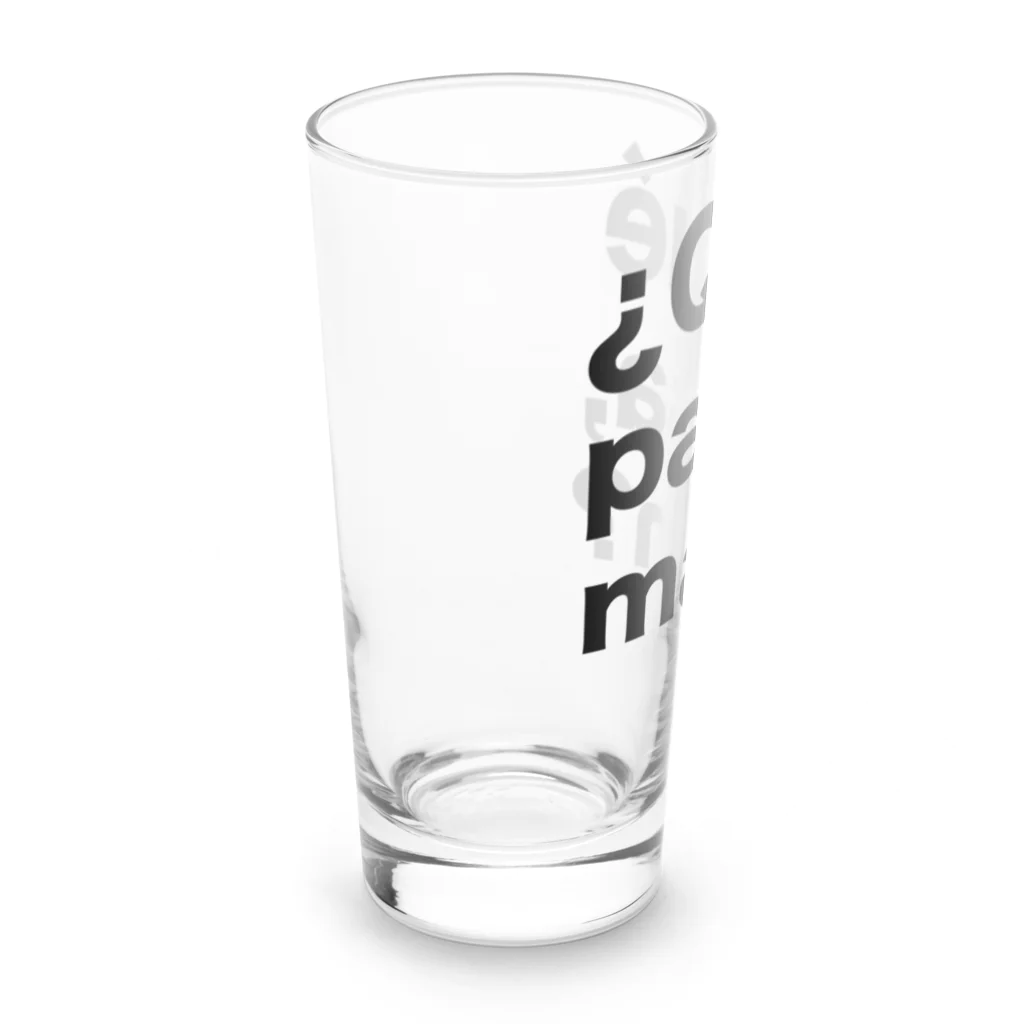 TシャツジャパンSUZURI店🇯🇵の¿Qué pasa,man?（ケパサメン）黒文字 Long Sized Water Glass :left