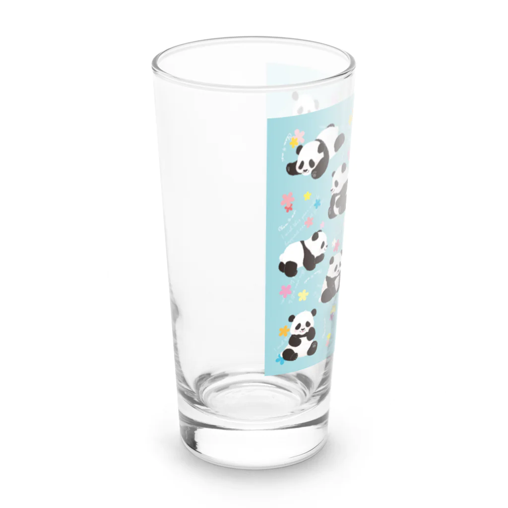 Satokostudioのいろいろパンダくん Long Sized Water Glass :left