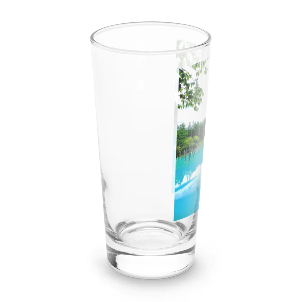 ほぺの青い池。 Long Sized Water Glass :left