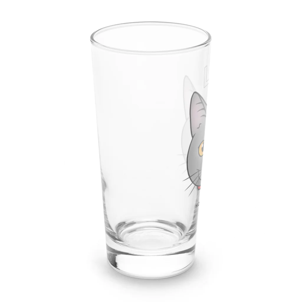 猫のイラスト屋さんのlien sumomomilk Long Sized Water Glass :left