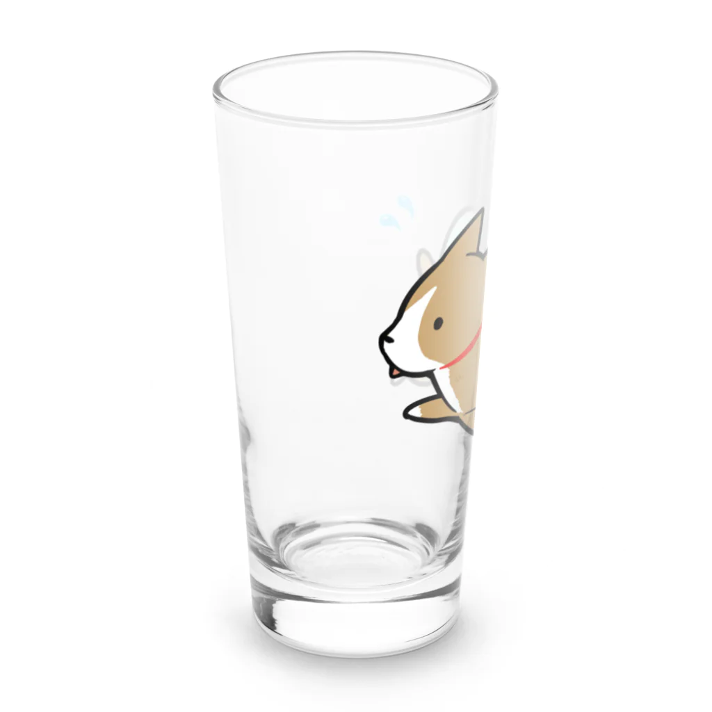 かわいいコーギーのswim Long Sized Water Glass :left