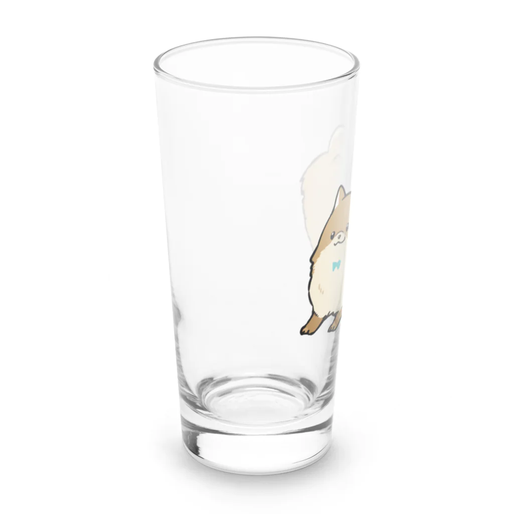 かわいいコーギーのあそびポメ Long Sized Water Glass :left