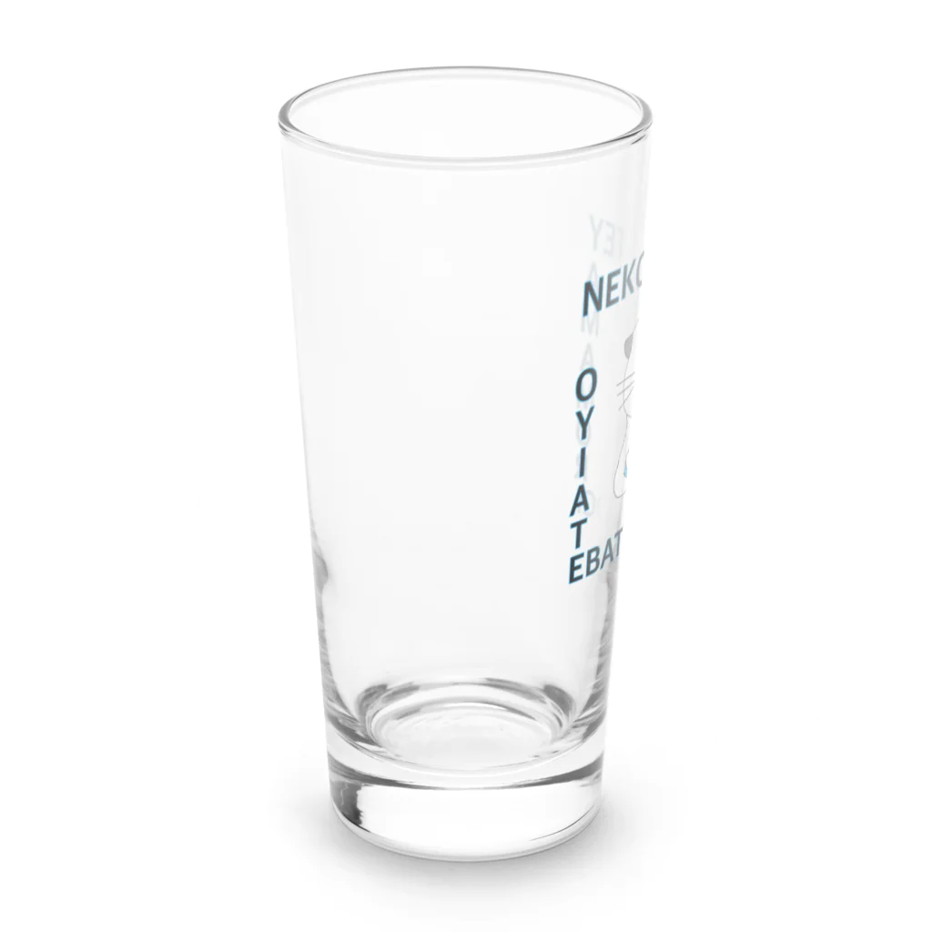 ほんわかねこの猫だって山盛りご飯食べたいよ Long Sized Water Glass :left