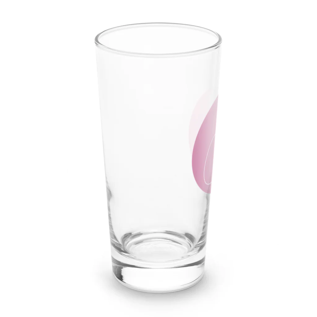 レイにーの座ってるシンプル白猫 Long Sized Water Glass :left