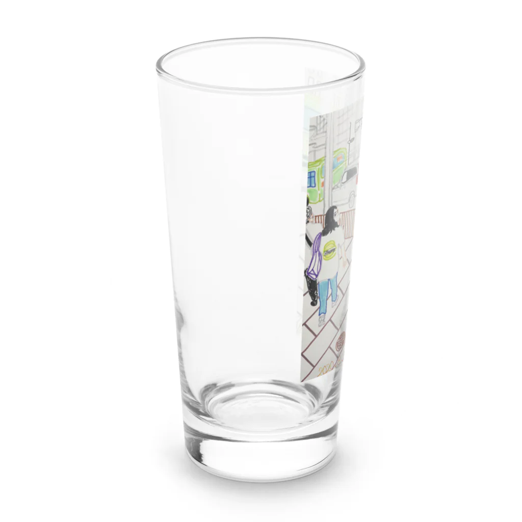 エド・ワード【江戸鉾の愛殿原】。の赤ポスト📮四条河原町 Long Sized Water Glass :left