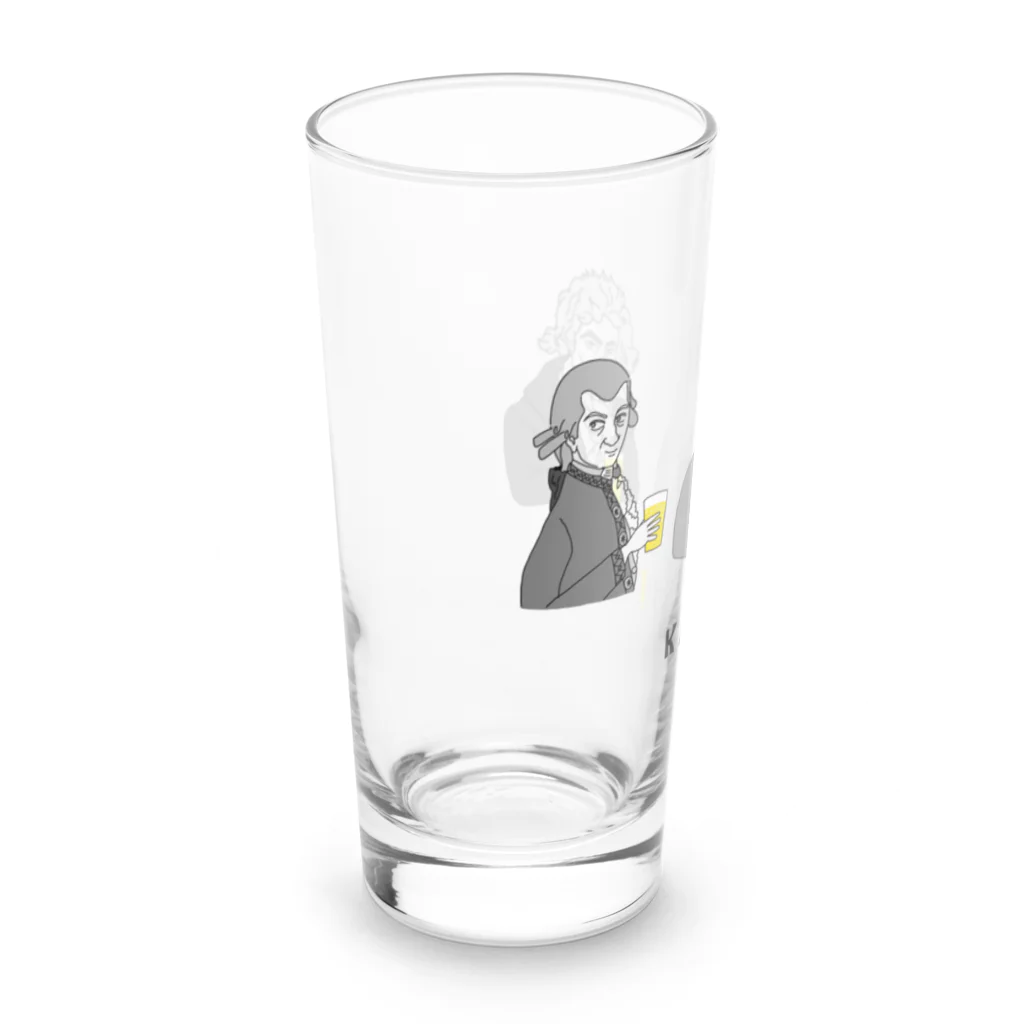 ビールとアート TM-3 Designの偉人 × BEER（三人の音楽家）黒線画 Long Sized Water Glass :left