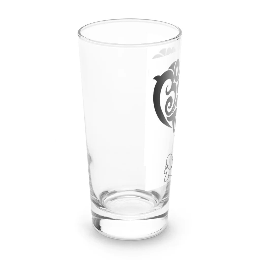 ベドリントンテリアのワホワホショップのベドリントンテリア(黒) Long Sized Water Glass :left