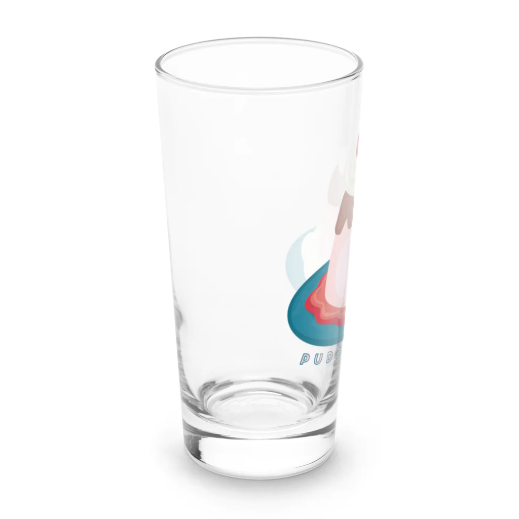 イラスト MONYAAT の毎月25日はプリンの日のプリン　イチゴプリン Long Sized Water Glass :left