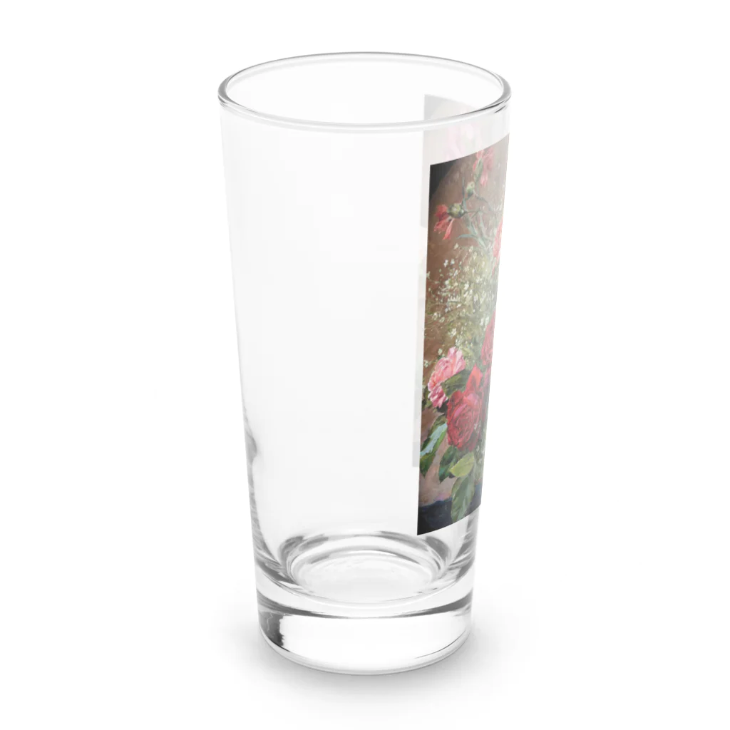 花名画アートグッズのルイ・マリー・ド・シュライバー《薔薇のある静物》 Long Sized Water Glass :left