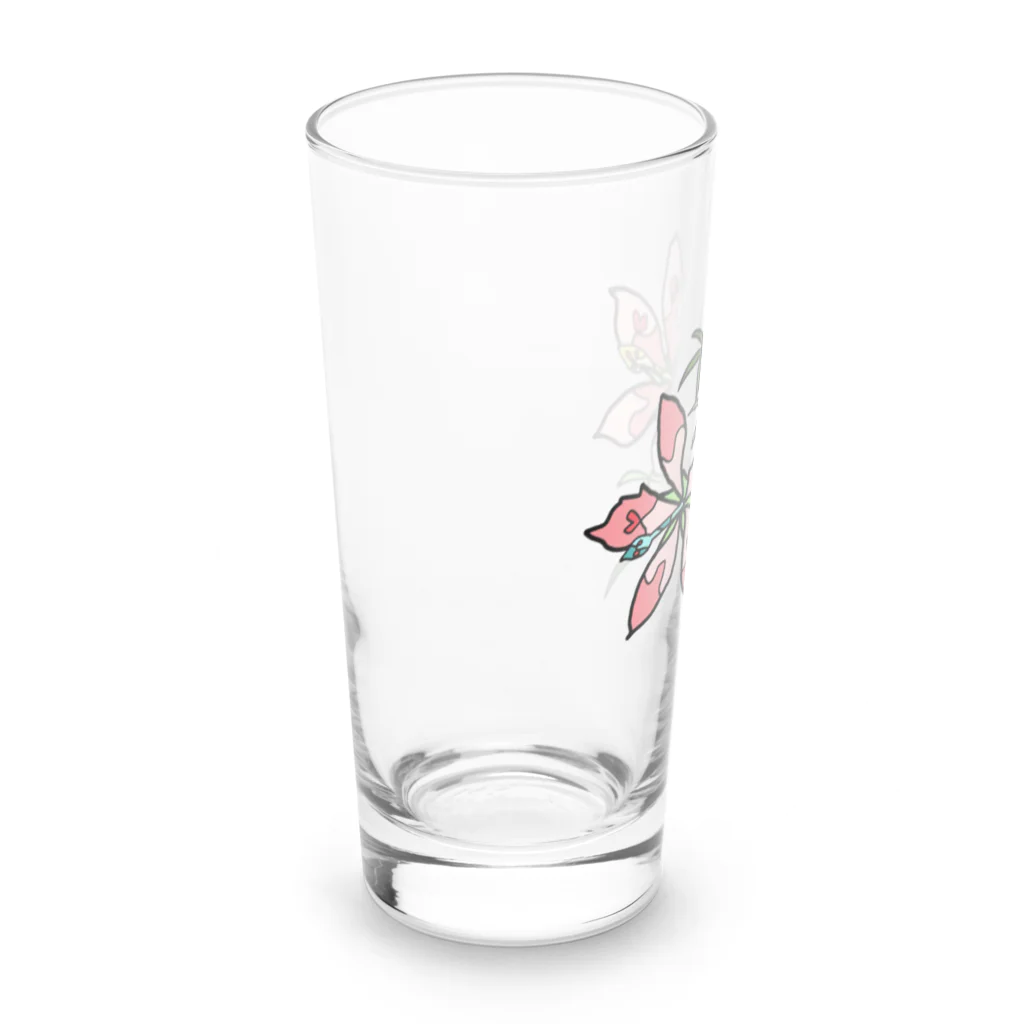 フルツの10/1 誕生花 「モミジアオイ」 Long Sized Water Glass :left