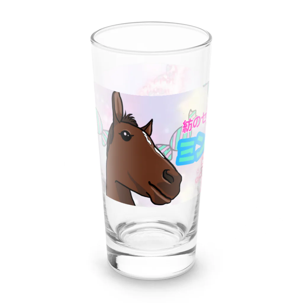 Blue Iris ﾌﾞﾙｰｱｲﾘｽの紡のセンターミントキャンディ Long Sized Water Glass :left