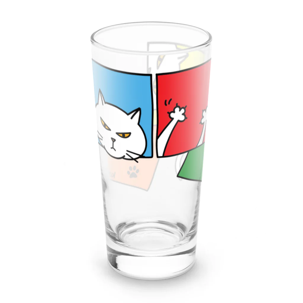 mkumakumaのひとり遊びにゃんこ３ Long Sized Water Glass :left