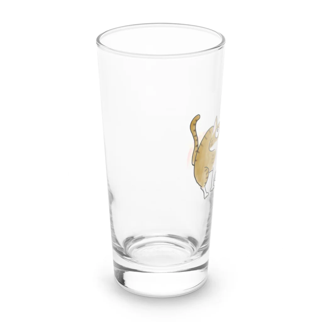 ニャンペイショップのマーライオン猫 Long Sized Water Glass :left