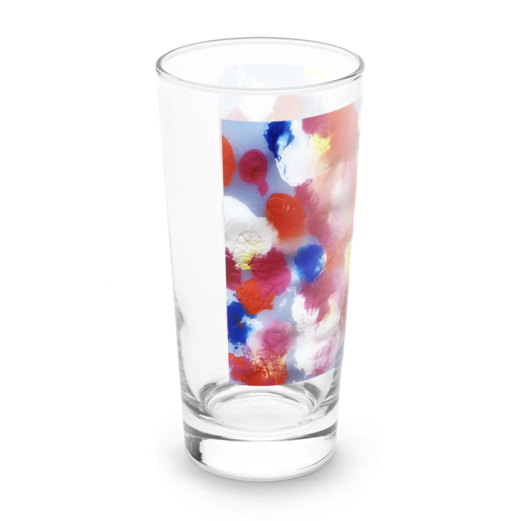 子どもの絵のゆずロングコップ Long Sized Water Glass :left