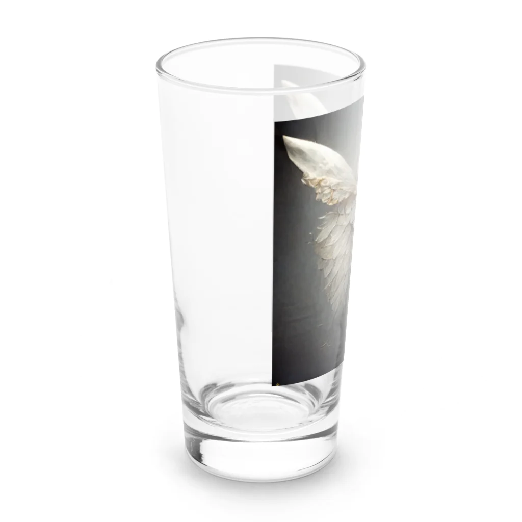 00100001101の四つの羽の天使 Long Sized Water Glass :left