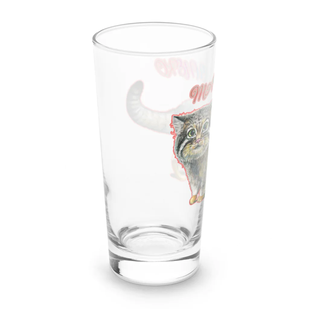 油絵描きの小物売り場のマヌルネコちゃん　グッズ Long Sized Water Glass :left