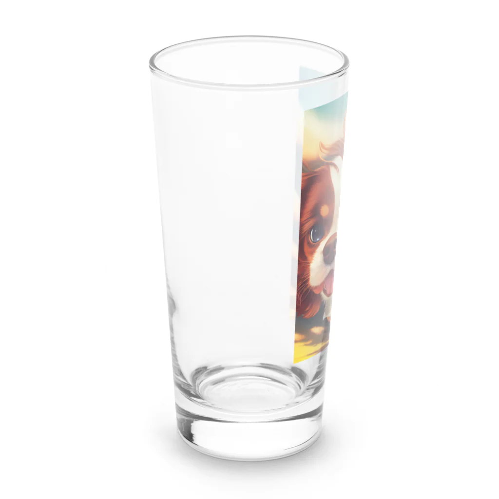 AIアート&ルビィ店@INFPのかわいいキャバリアちゃん Long Sized Water Glass :left