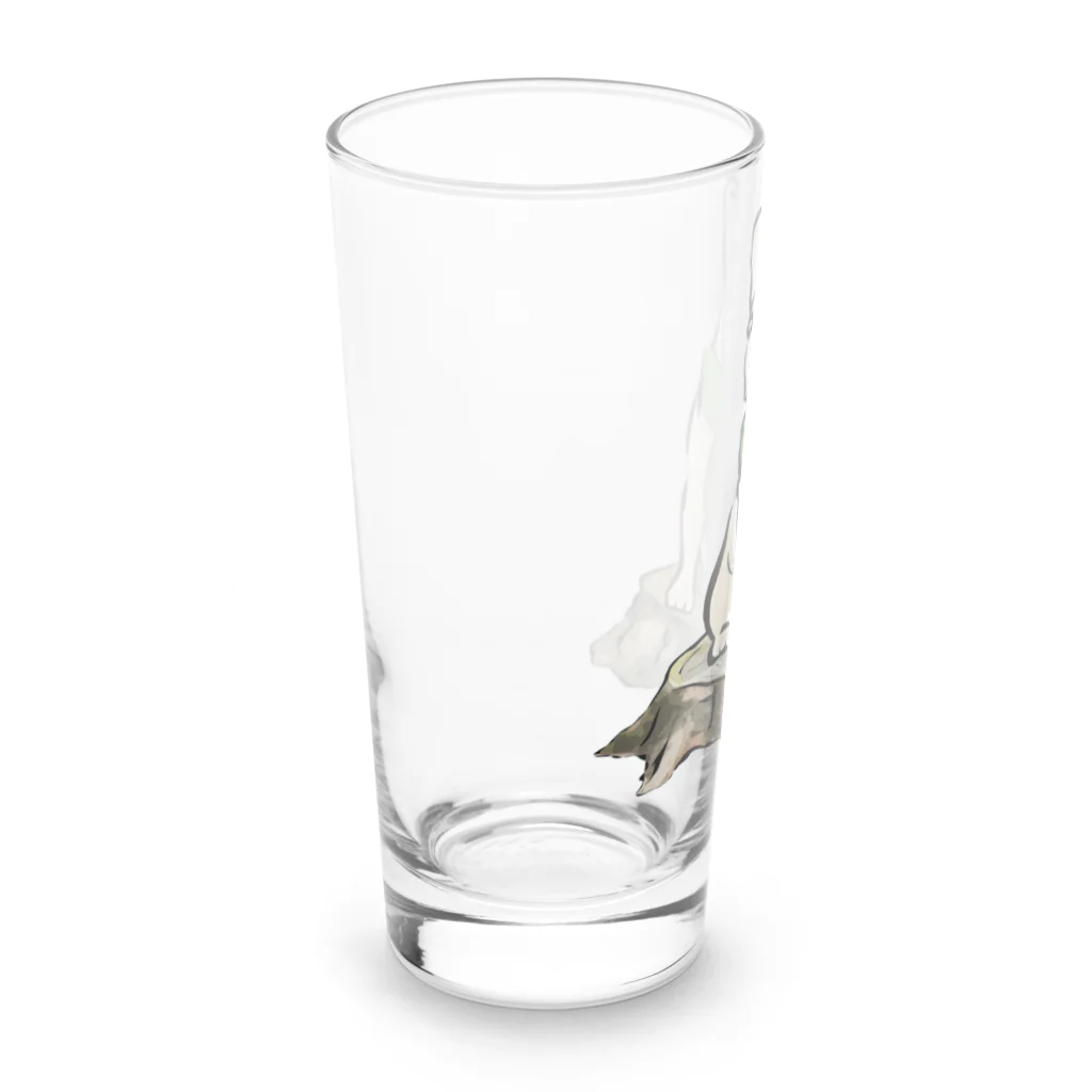 犬グッズの店しえるぶるーのマフラー犬　フレンチブルドッグ　クリーム Long Sized Water Glass :left