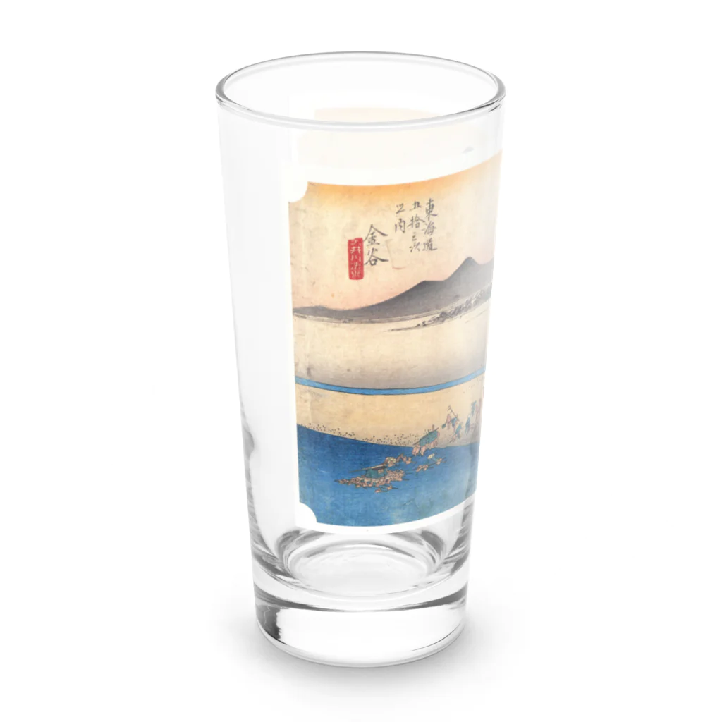 寿めでたや(ukiyoe)の広重_東海道五拾三次・金谷 大井川遠岸 Long Sized Water Glass :left