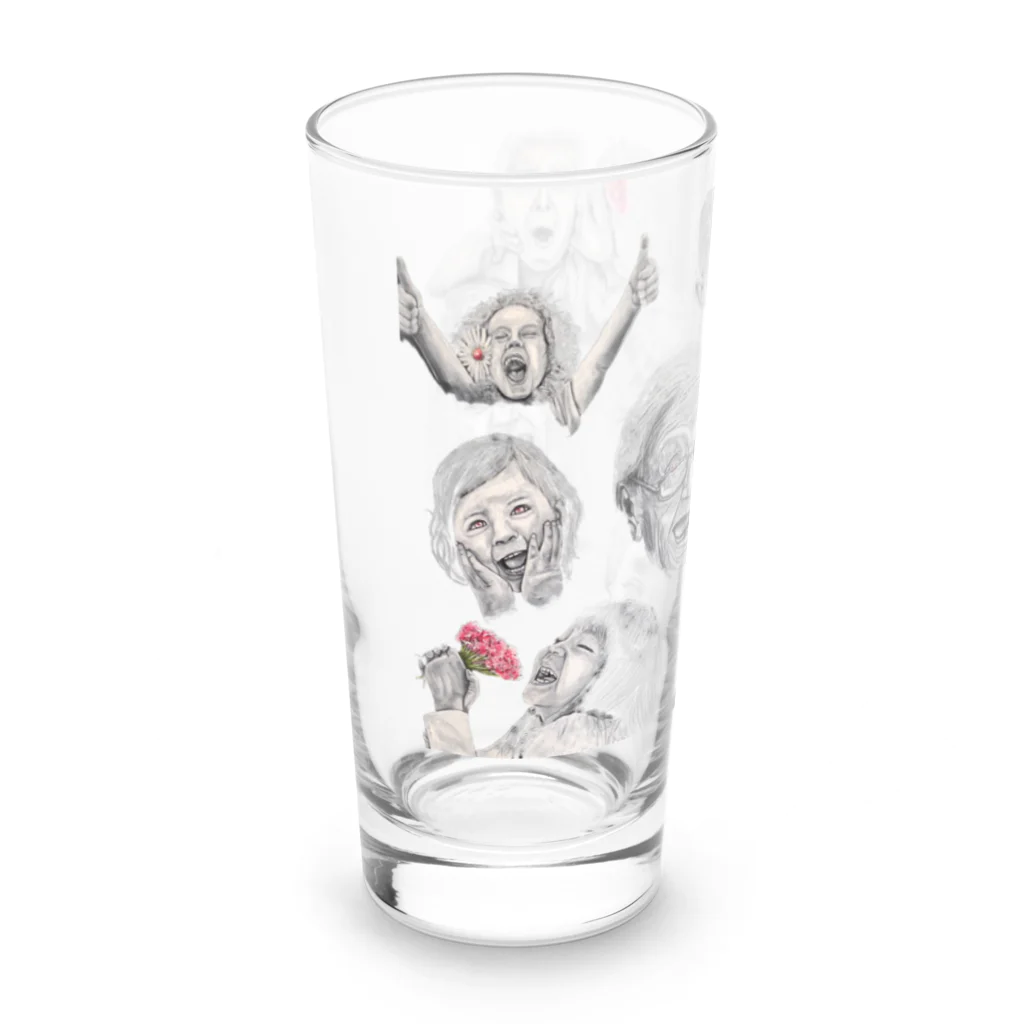 Owl's Dream　アウルズドリームのlove, peace and happiness Long Sized Water Glass :left