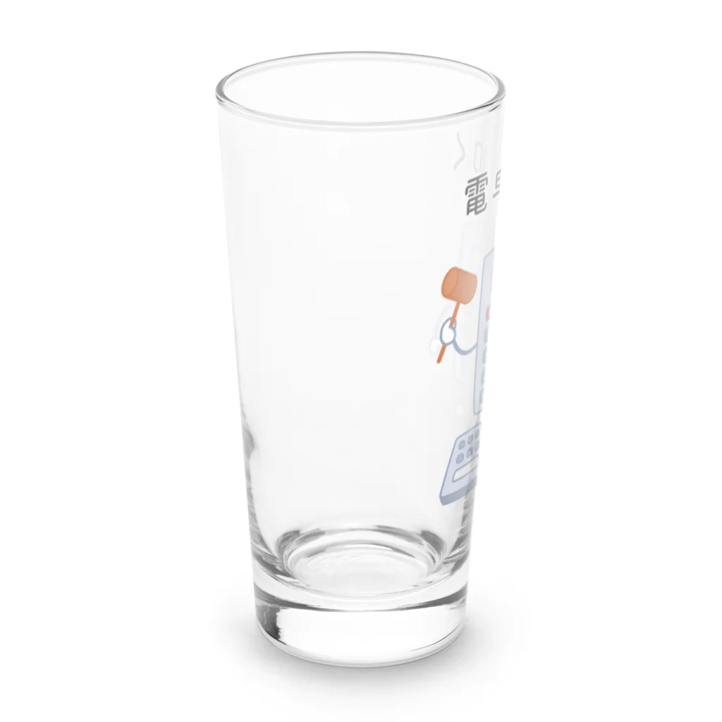 ハナのお店の電卓を叩く電卓 Long Sized Water Glass :left