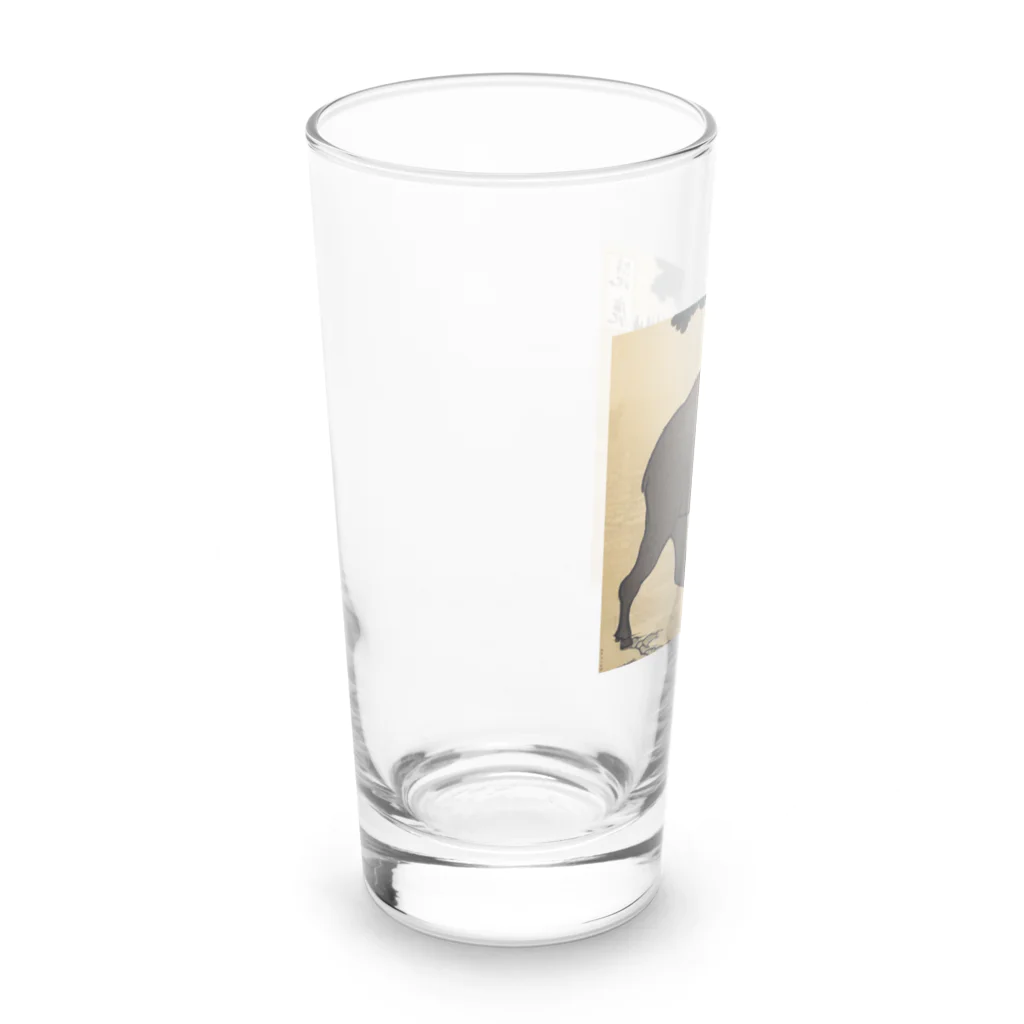 奇声の浮世絵ヘラジカ Long Sized Water Glass :left