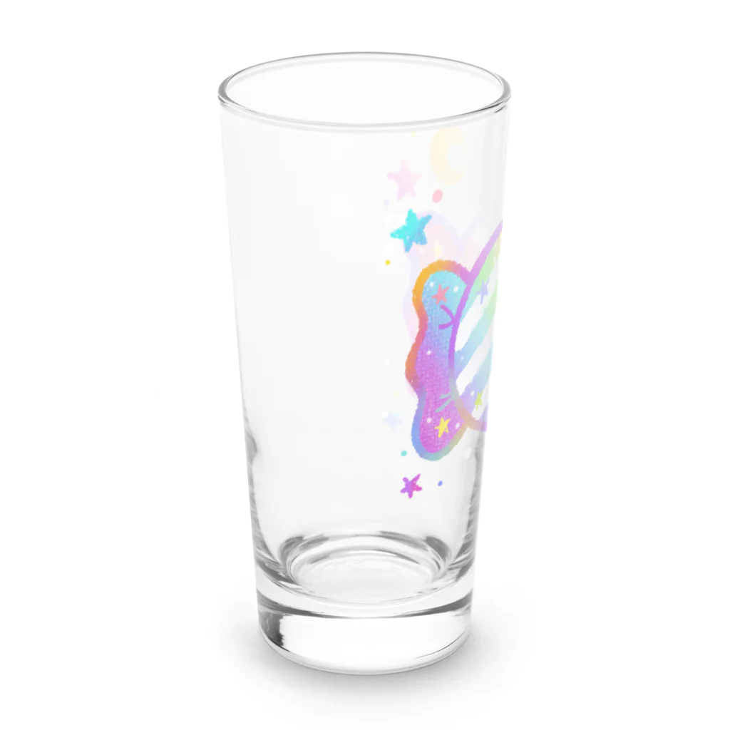 前田悠花｜イラストレーターの★虹色キャンディ★ Long Sized Water Glass :left