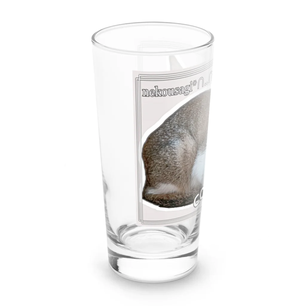 nekousagi*∩..∩のこころちゃんの自画像？【nekousagi*∩..∩ロゴ入り】 Long Sized Water Glass :left