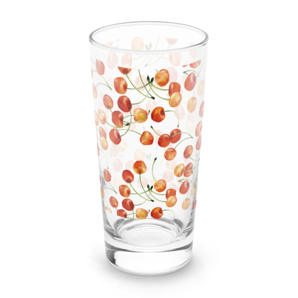 Miho MATSUNO online storeのlovely cherries（clear type） ロンググラス左面